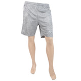 Men's Polyester Micro Check Short - Grey, Men, Shorts, Chase Value, Chase Value
