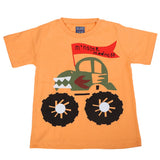 Boys Round Neck Half Sleeves T-Shirt - Orange, Kids, Boys T-Shirts, Chase Value, Chase Value