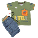 Boys Half Sleeves Suit - Green, Boys Sets & Suits, Chase Value, Chase Value