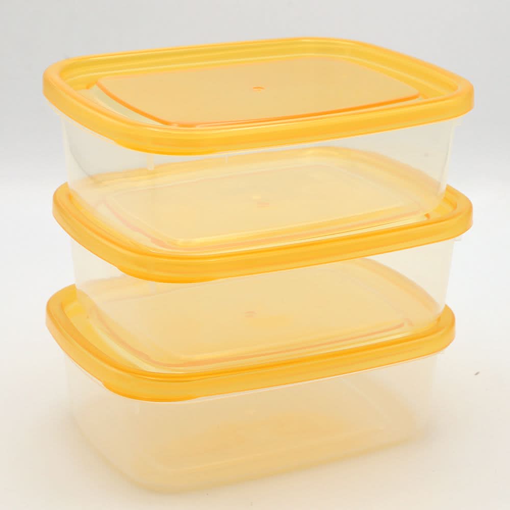 Multipurpose Storage Box 3 Pcs Small 600 ml - Orange, Home & Lifestyle, Storage Boxes, Chase Value, Chase Value