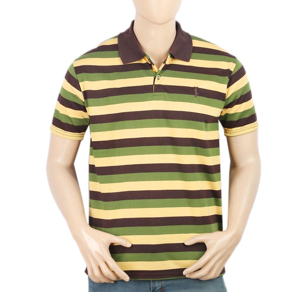 Men's Half Sleeves Yarn Dyed Polo T-Shirt - Multi, Men, T-Shirts And Polos, Chase Value, Chase Value