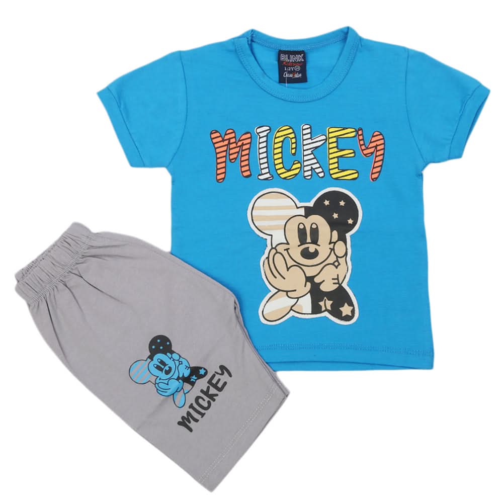 Boys Short Suit - Blue, Kids, Boys Sets And Suits, Chase Value, Chase Value