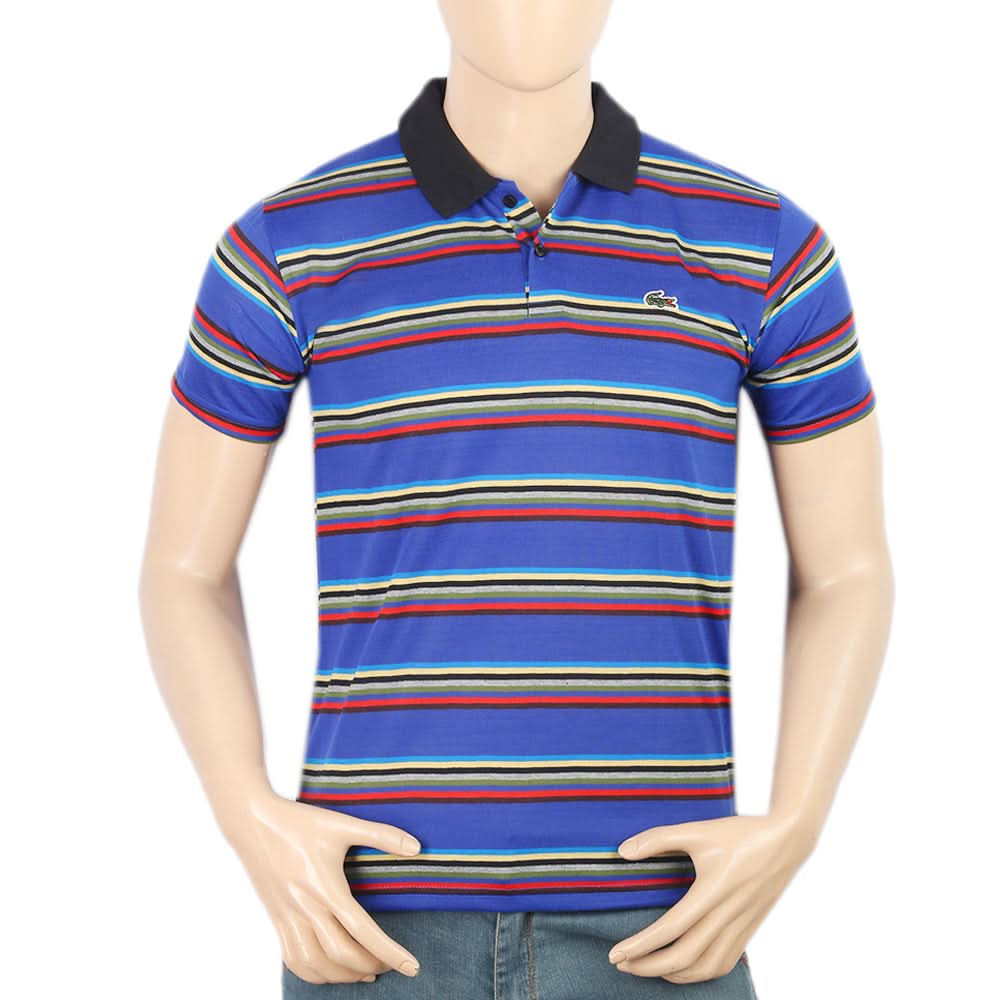 Men's Half Sleeves Yarn Dyed Polo T-Shirt - Royal Blue, Men, T-Shirts And Polos, Chase Value, Chase Value
