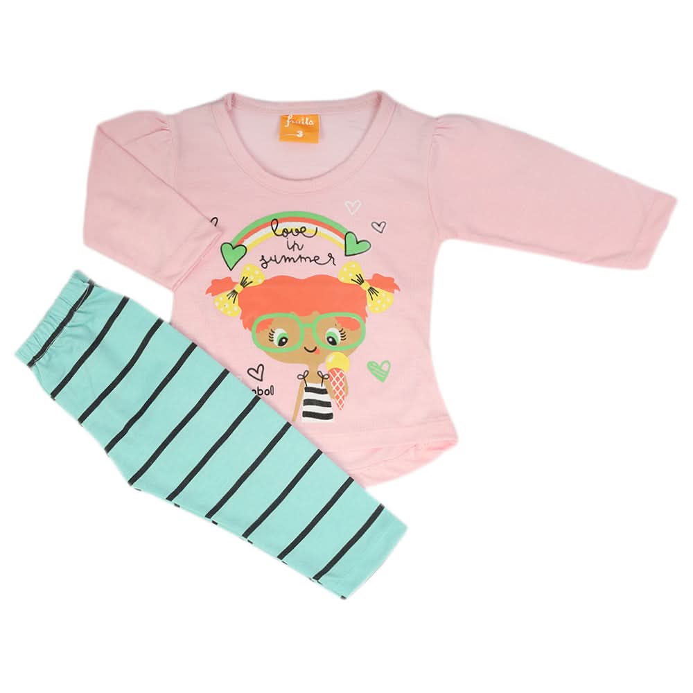Newborn Girls Full Sleeves Suit - Light Pink, Newborn Girls Sets & Suits, Chase Value, Chase Value
