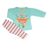 Newborn Girls Full Sleeves Suit - Cyan, Newborn Girls Sets & Suits, Chase Value, Chase Value