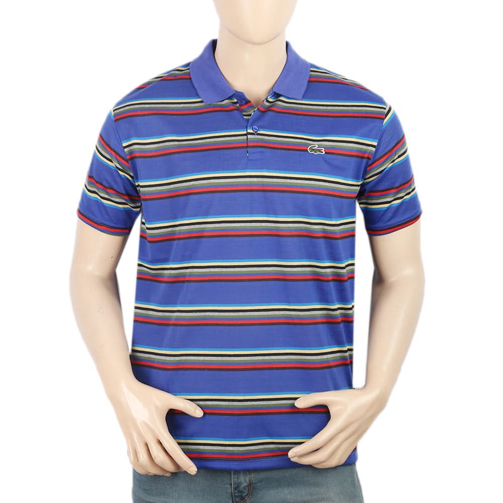 Men's Half Sleeves Yarn Dyed Polo T-Shirt - Royal Blue, Men, T-Shirts And Polos, Chase Value, Chase Value