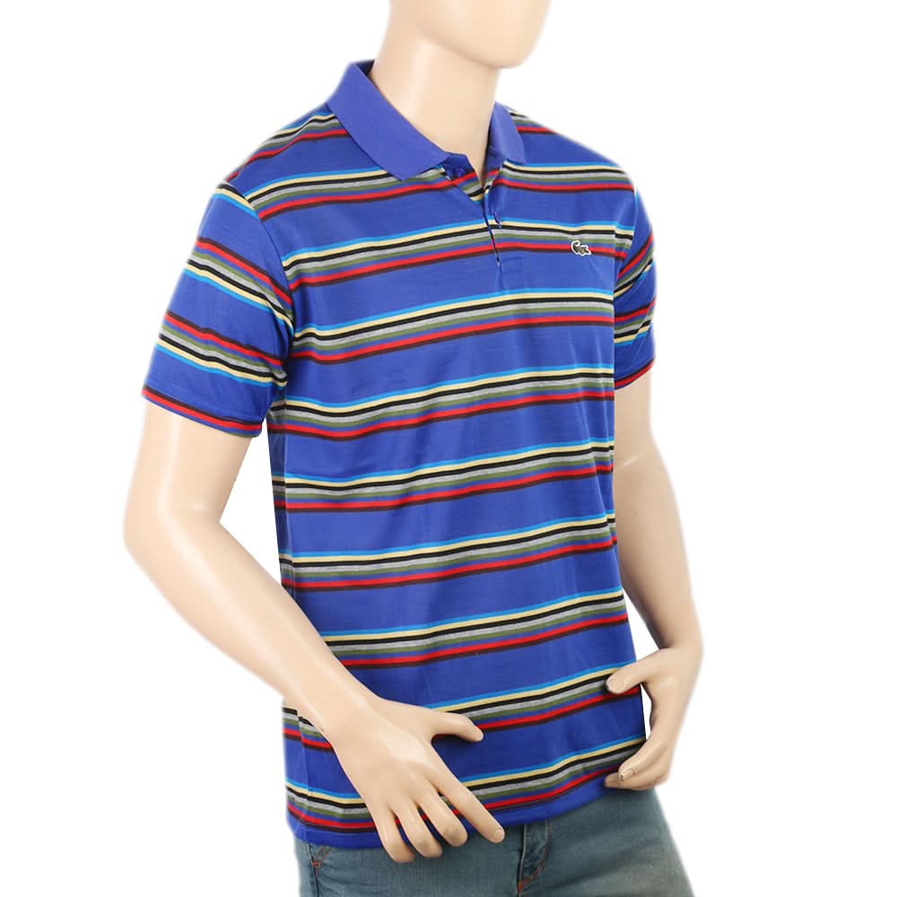Men's Half Sleeves Yarn Dyed Polo T-Shirt - Royal Blue, Men, T-Shirts And Polos, Chase Value, Chase Value