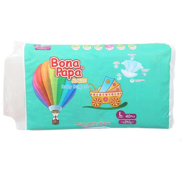 Bona Papa Magic Baby Diaper Regular 40 Pieces - Large, Kids, Diapers, Chase Value, Chase Value