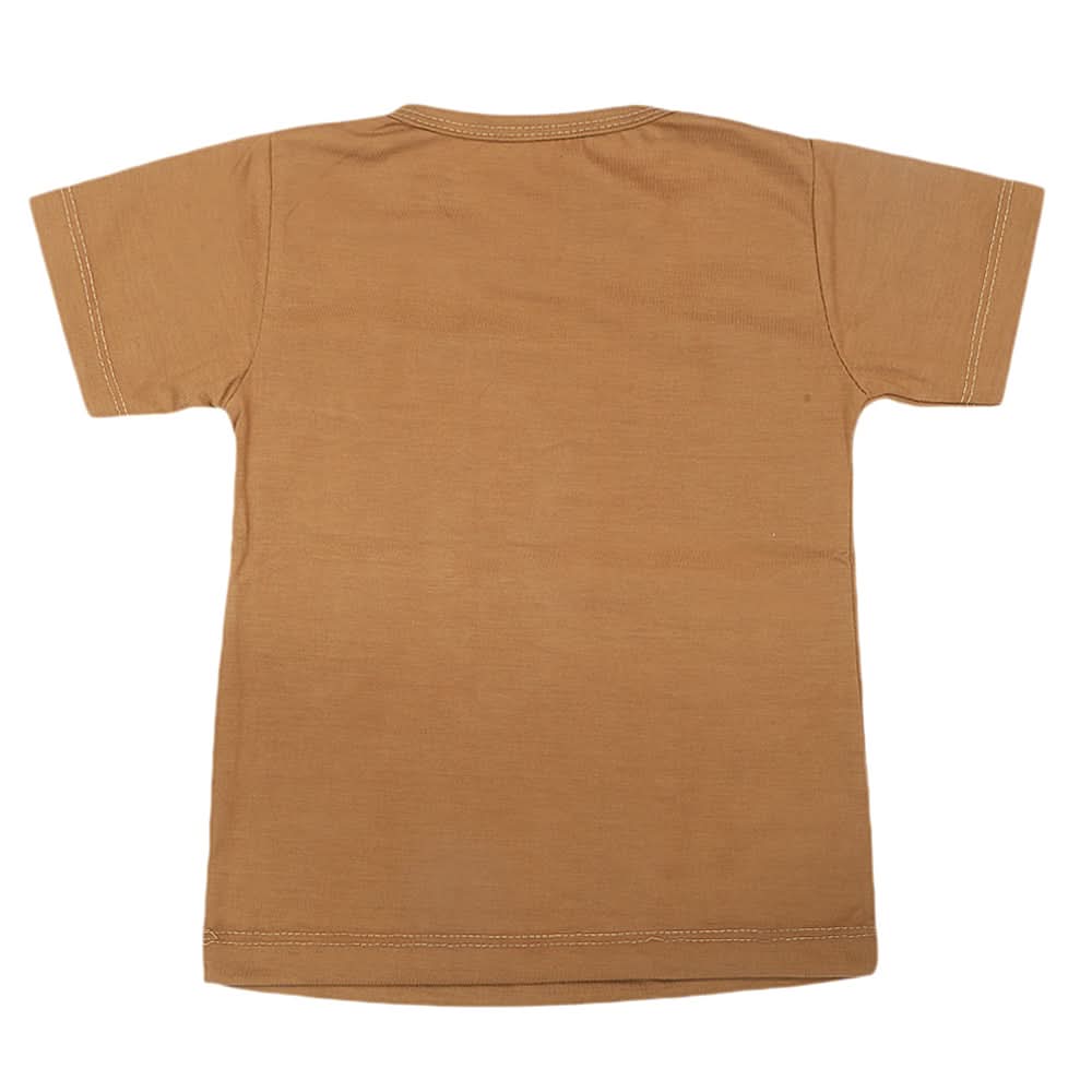 Boys Half Sleeves T-Shirt  - Brown, Kids, Boys T-Shirts, Chase Value, Chase Value