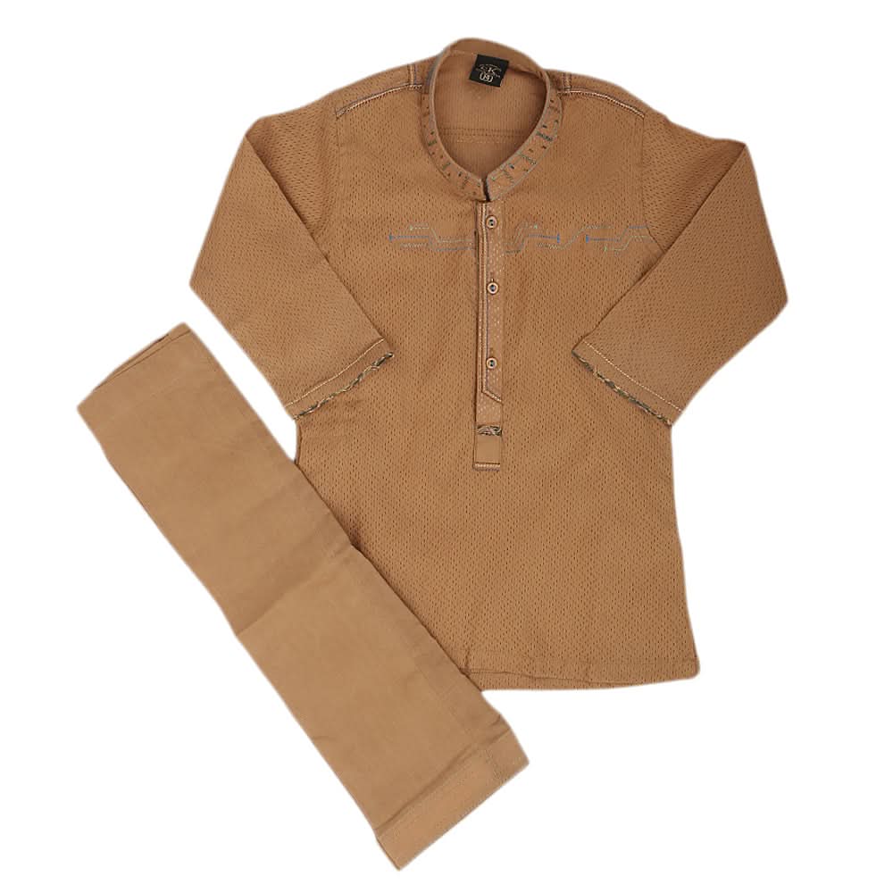 Boys Fancy Shalwar Suit - Brown, Kids, Boys Shalwar Kameez, Chase Value, Chase Value