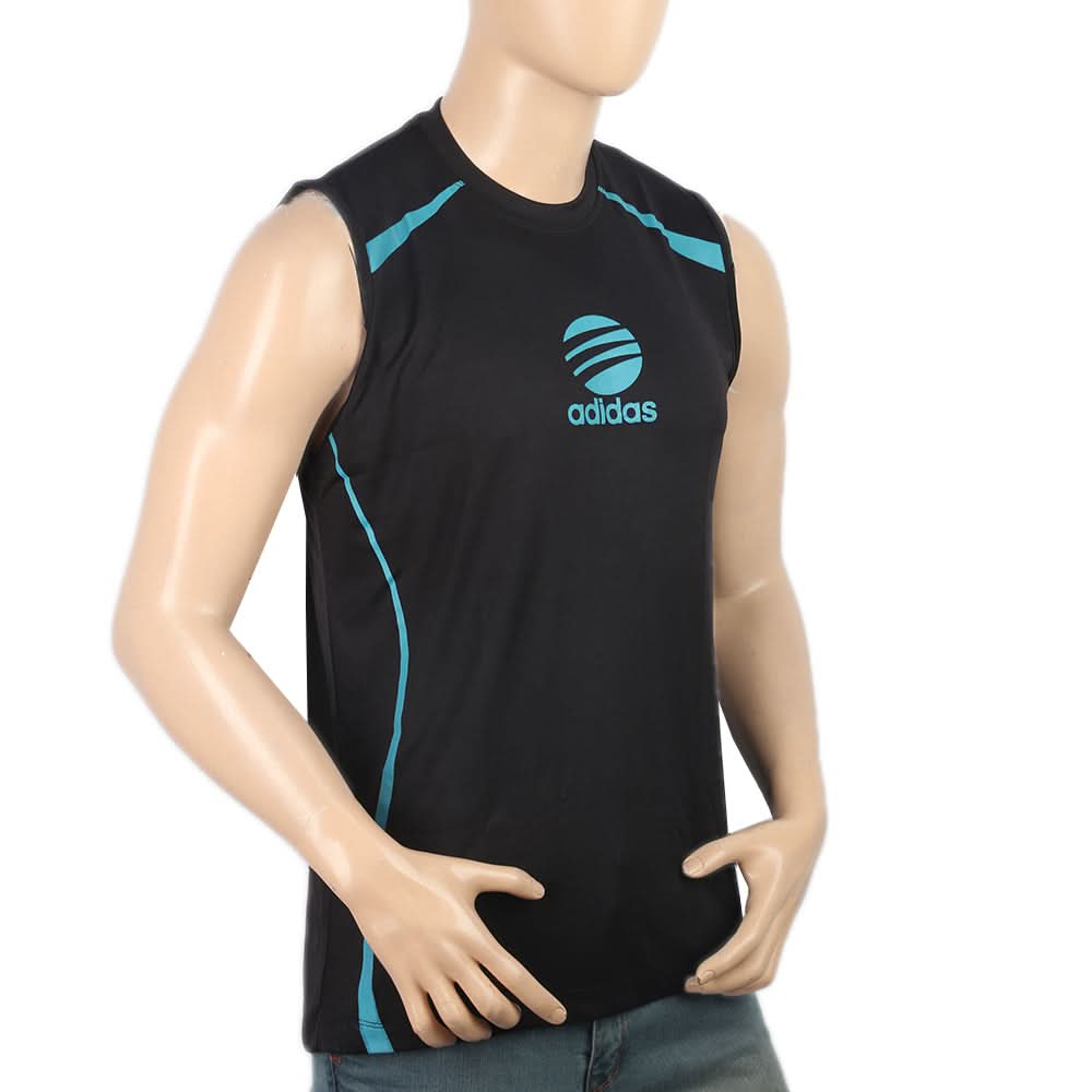 Men's Sando T-Shirt - Black, Men, T-Shirts And Polos, Chase Value, Chase Value