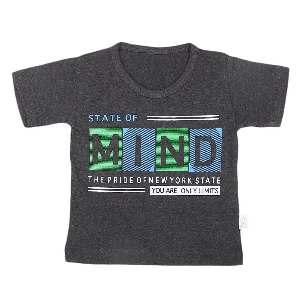 Boys Half Sleeves T-Shirt  - Grey, Kids, Boys T-Shirts, Chase Value, Chase Value