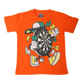 Boys Round Neck Half Sleeves T-Shirt - Orange, Kids, Boys T-Shirts, Chase Value, Chase Value
