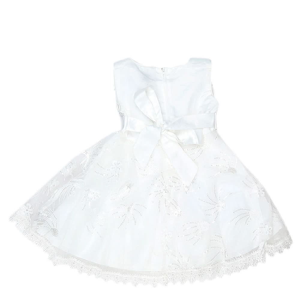 Girls Fancy Frock - White, Kids, Girls Frocks, Chase Value, Chase Value
