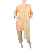 Women's Embroidered 3Pcs Suit - Peach, Women, Shalwar Suits, Chase Value, Chase Value