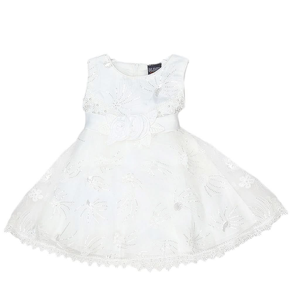 Girls Fancy Frock - White, Kids, Girls Frocks, Chase Value, Chase Value