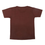 Boys Half Sleeves T-Shirt  - Dark Brown, Kids, Boys T-Shirts, Chase Value, Chase Value
