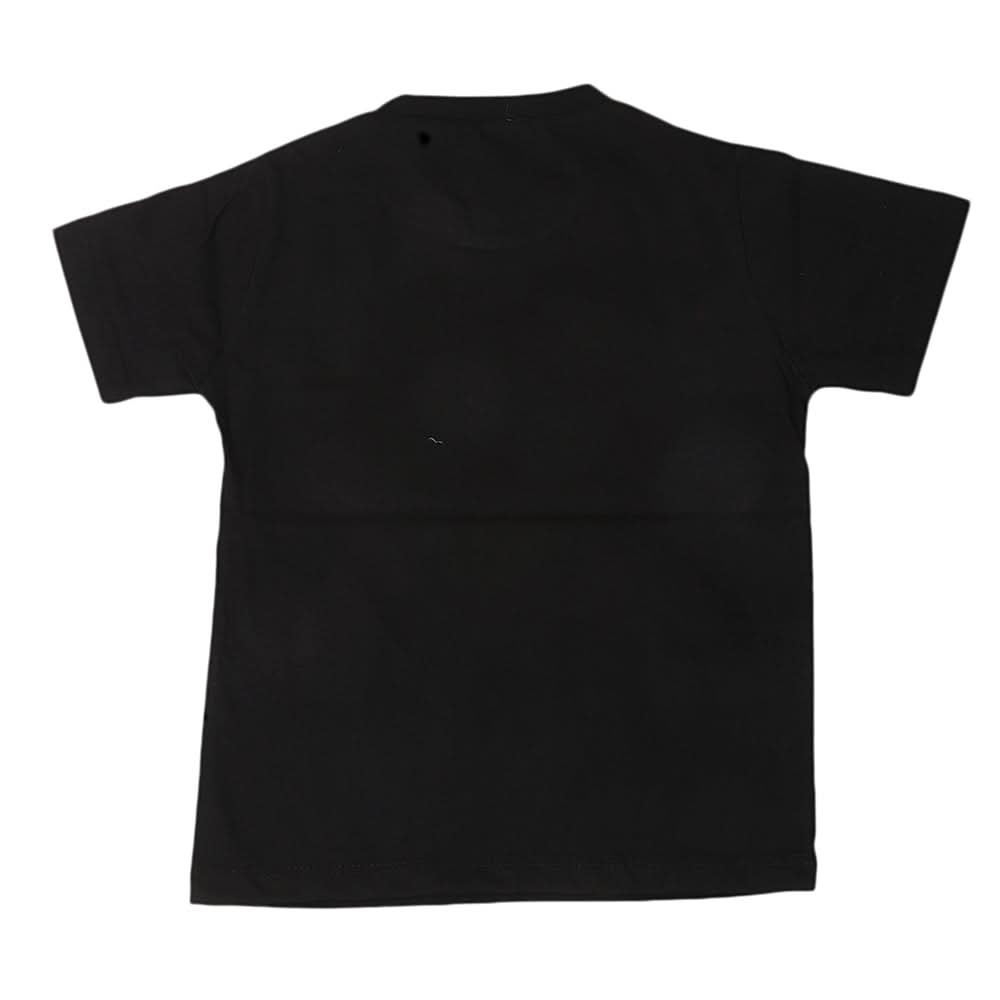 Boys Round Neck Half Sleeves T-Shirt - Black, Kids, Boys T-Shirts, Chase Value, Chase Value