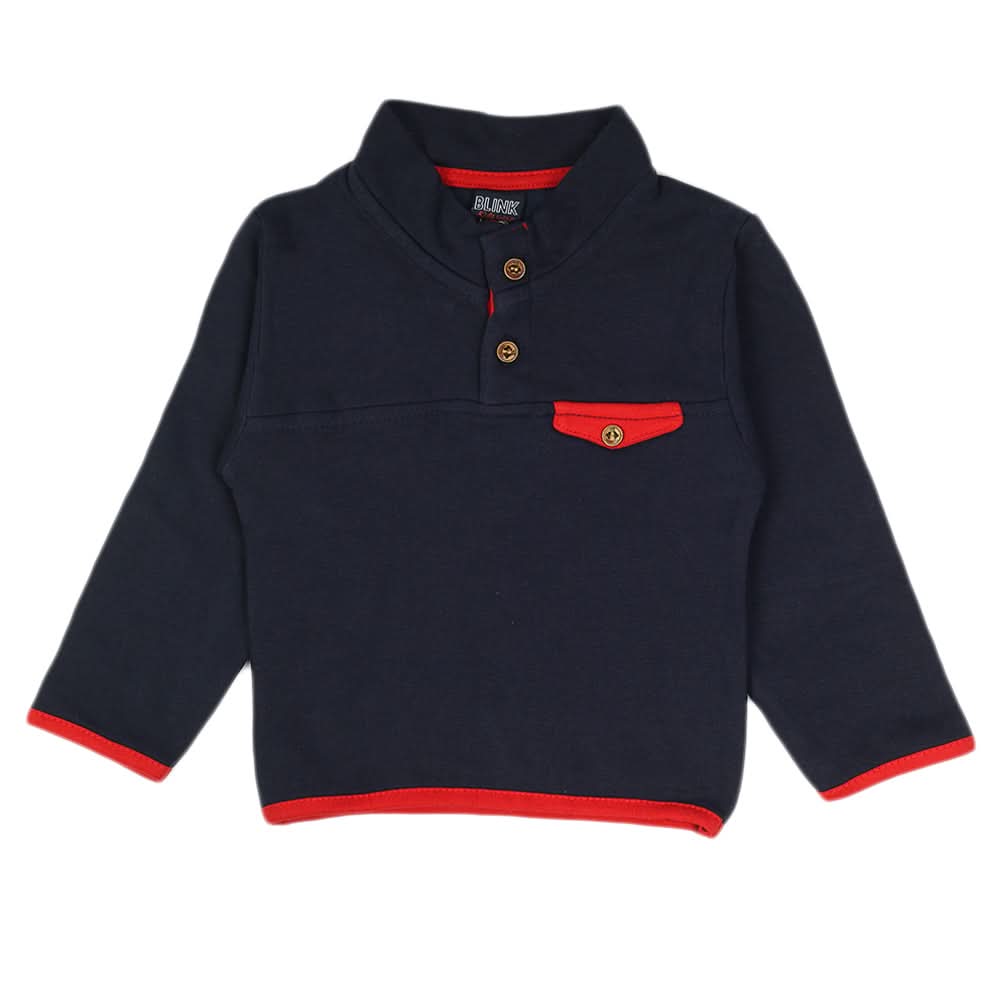 Boys Full Sleeves T-Shirt - Navy Blue, Boys T-Shirts, Chase Value, Chase Value