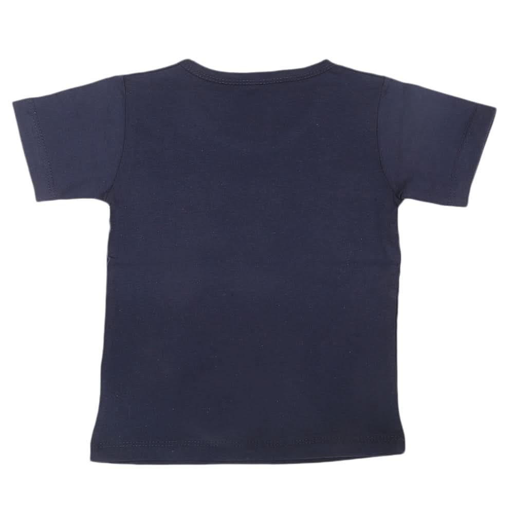 Boys Half Sleeves T-Shirt  - Navy Blue, Kids, Boys T-Shirts, Chase Value, Chase Value