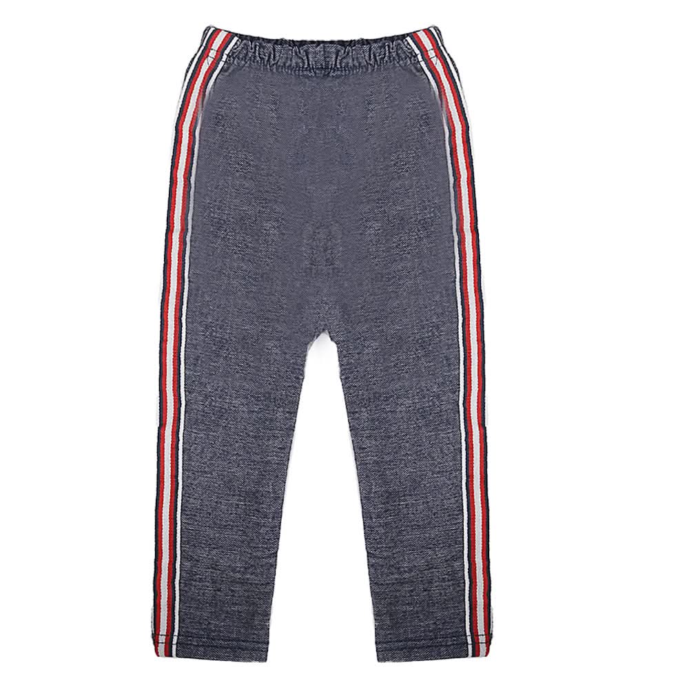 Girls Denim Tight Side Tape - Dark Blue, Kids, Tights Leggings And Pajama, Chase Value, Chase Value