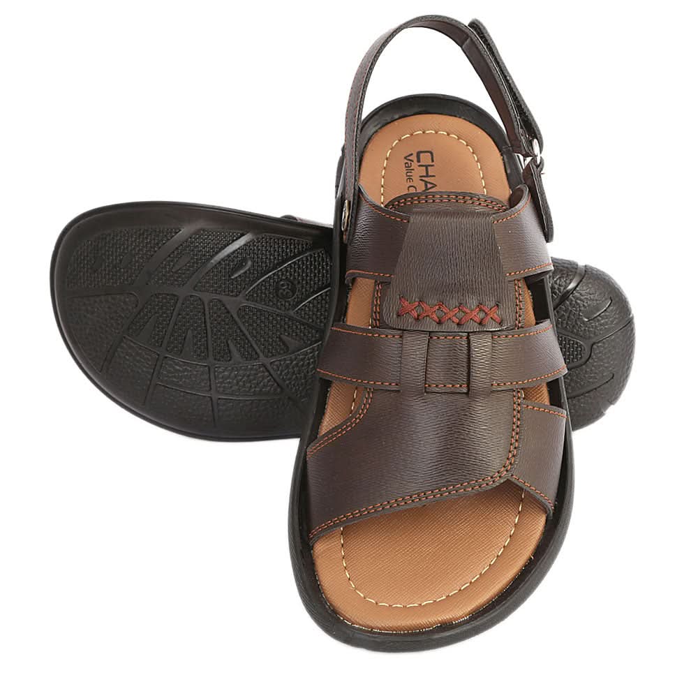 Men's Sandal ( A-03 ) - Brown, Men, Sandals, Chase Value, Chase Value