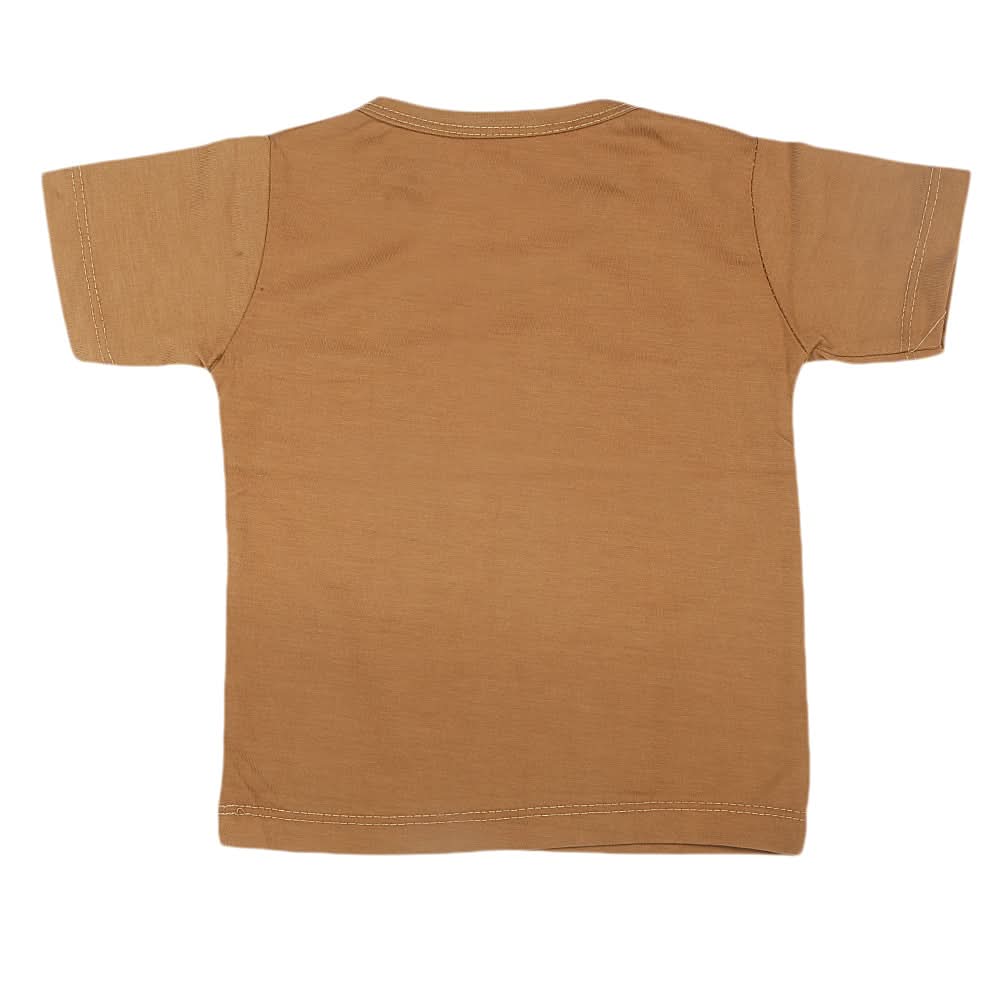 Boys Half Sleeves T-Shirt  - Brown, Kids, Boys T-Shirts, Chase Value, Chase Value