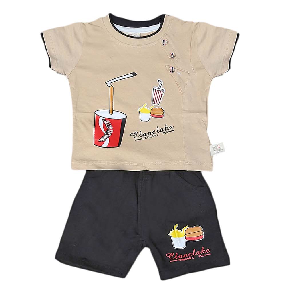 Newborn boys 2pcs Suit - Beige, Kids, NB Boys Sets And Suits, Chase Value, Chase Value