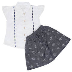 Girls Skirt Suit - White, Kids, Girls Sets And Suits, Chase Value, Chase Value