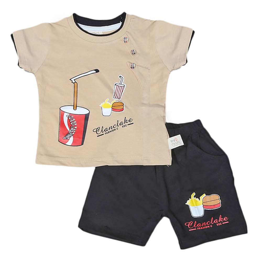 Newborn boys 2pcs Suit - Beige, Kids, NB Boys Sets And Suits, Chase Value, Chase Value