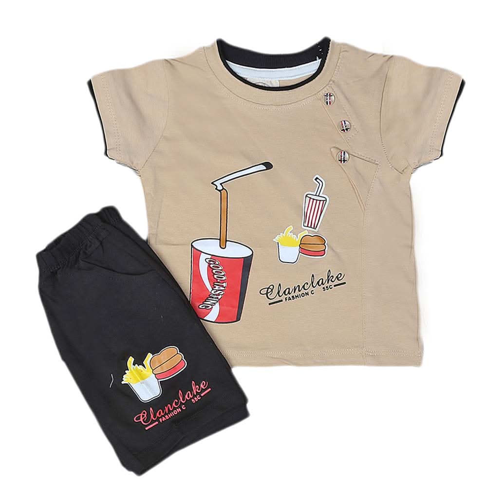 Newborn boys 2pcs Suit - Beige, Kids, NB Boys Sets And Suits, Chase Value, Chase Value