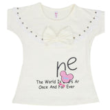 Girls Half Sleeves T-Shirt - Lemon, Kids, Girls T-Shirts, Chase Value, Chase Value