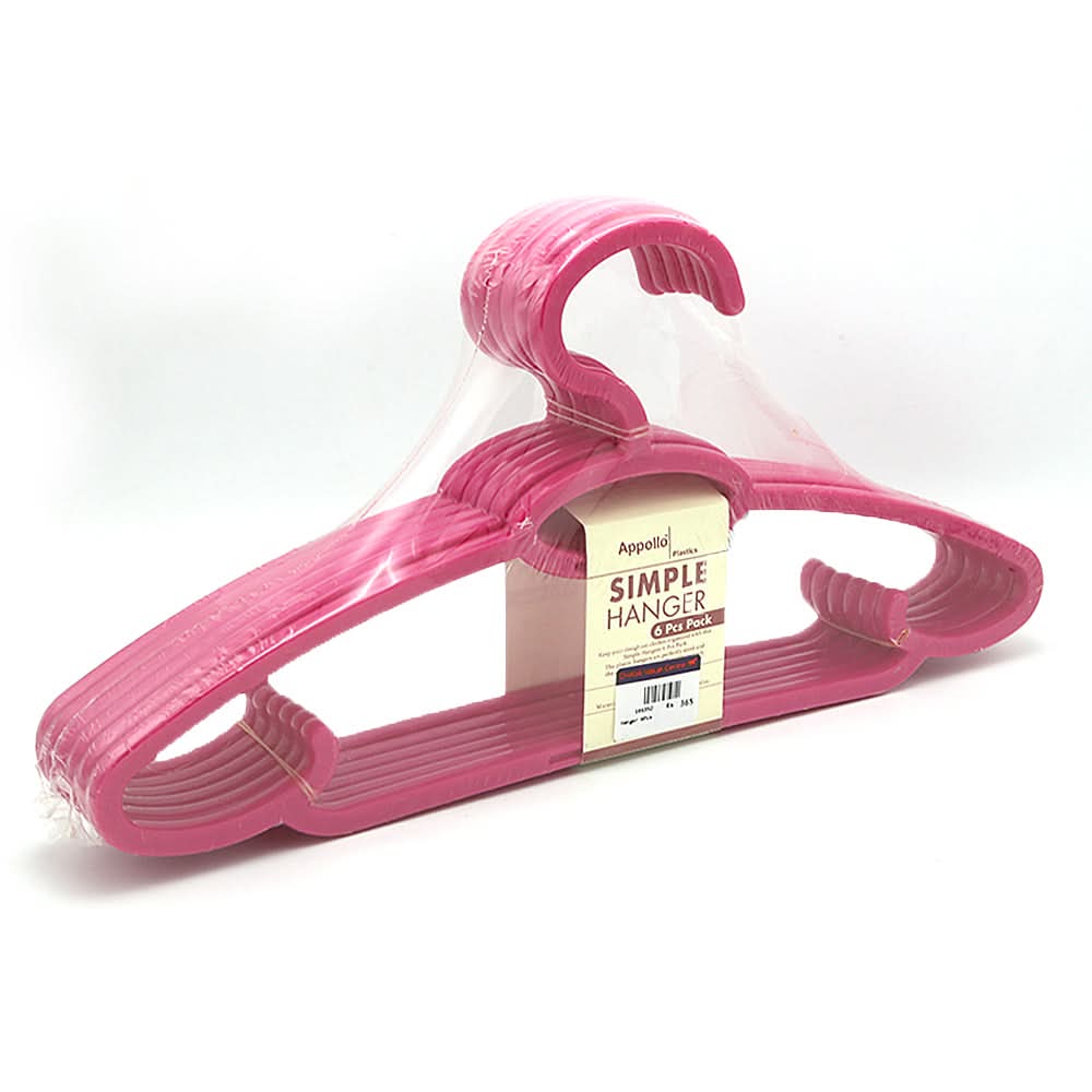 Cloth Hangers 6 Pcs - Pink, Home & Lifestyle, Accessories, Chase Value, Chase Value