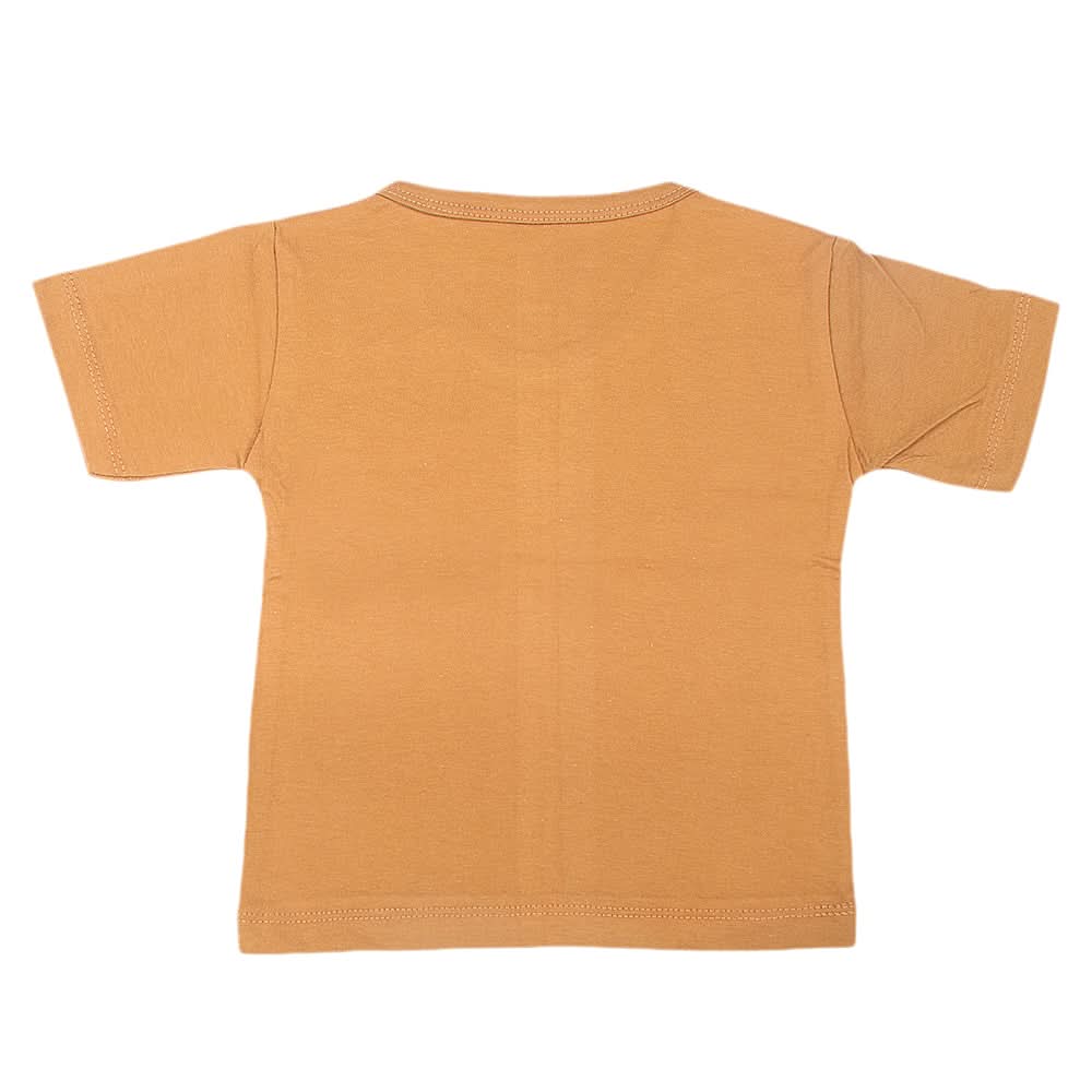 Boys Half Sleeves T-Shirt  - Brown, Kids, Boys T-Shirts, Chase Value, Chase Value