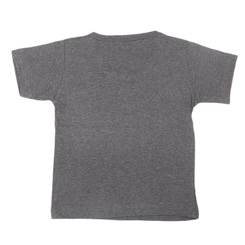 Boys Half Sleeves T-Shirt  - Dark Grey, Kids, Boys T-Shirts, Chase Value, Chase Value