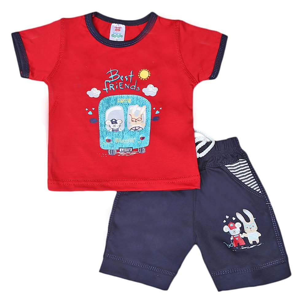 Newborn boys 2pcs Suit - Red, Kids, NB Boys Sets And Suits, Chase Value, Chase Value