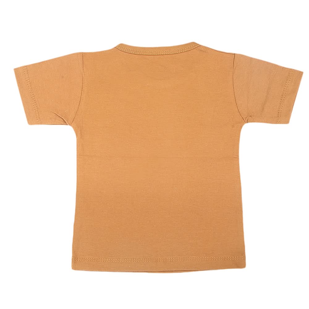 Boys Half Sleeves T-Shirt  - Brown, Kids, Boys T-Shirts, Chase Value, Chase Value