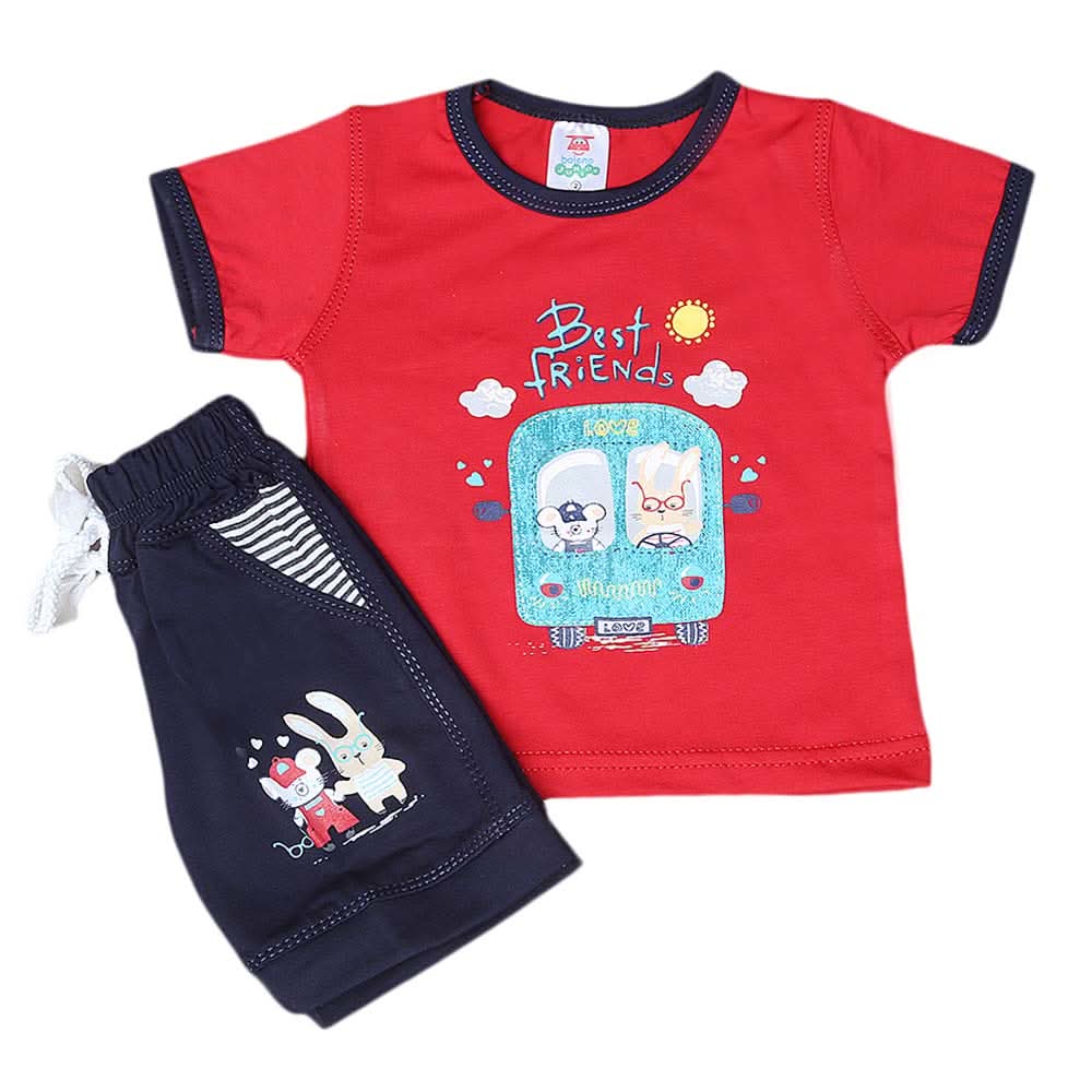 Newborn boys 2pcs Suit - Red, Kids, NB Boys Sets And Suits, Chase Value, Chase Value