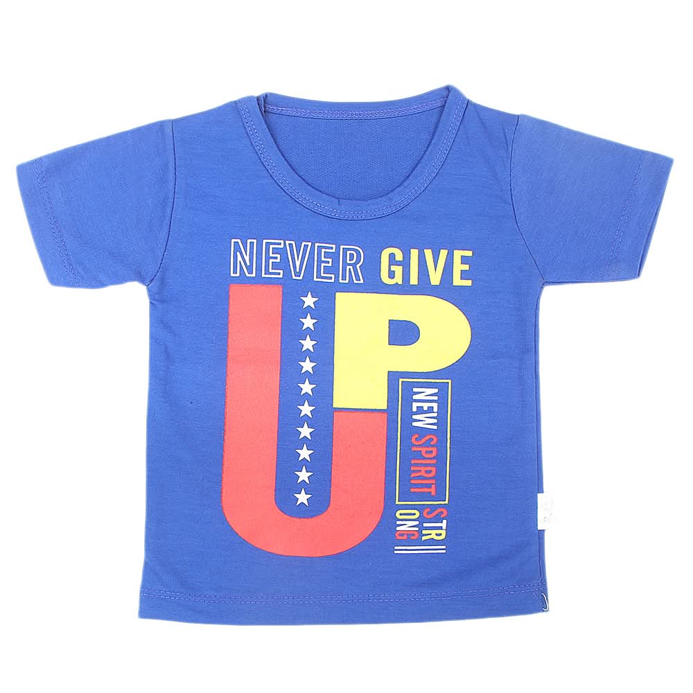 Boys Half Sleeves T-Shirt  - Royal Blue, Kids, Boys T-Shirts, Chase Value, Chase Value