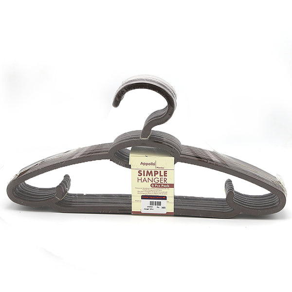 Cloth Hangers 6 Pcs - Brown, Home & Lifestyle, Accessories, Chase Value, Chase Value