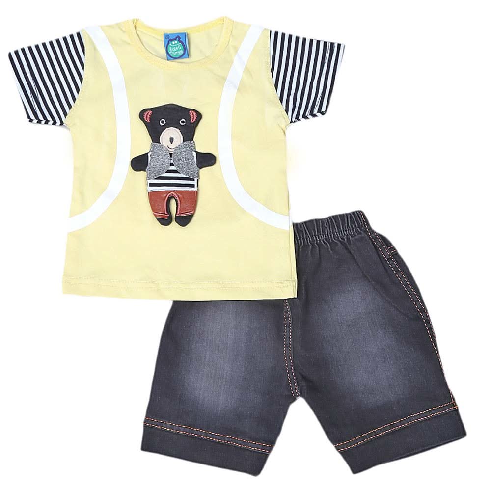 Newborn boys 2pcs Suit - Yellow, Kids, NB Boys Sets And Suits, Chase Value, Chase Value