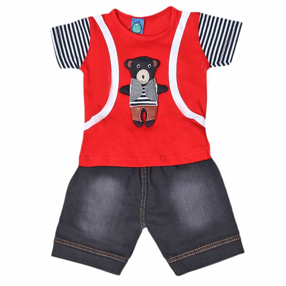 Newborn boys 2pcs Suit - Red, Kids, NB Boys Sets And Suits, Chase Value, Chase Value