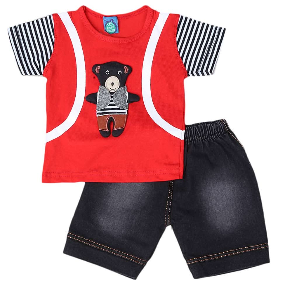 Newborn boys 2pcs Suit - Red, Kids, NB Boys Sets And Suits, Chase Value, Chase Value