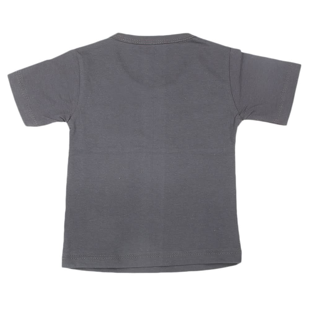 Boys Half Sleeves T-Shirt  - Dark Grey, Kids, Boys T-Shirts, Chase Value, Chase Value