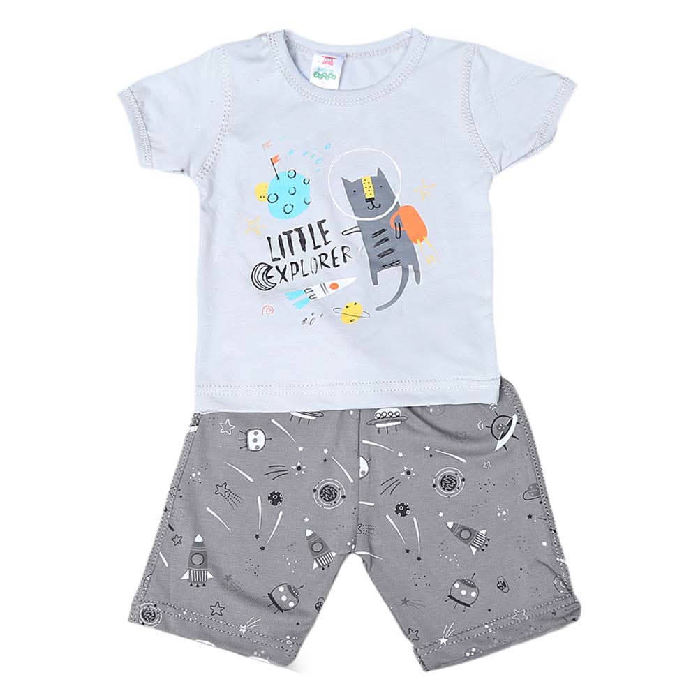 Newborn boys 2pcs Suit - Grey, Kids, NB Boys Sets And Suits, Chase Value, Chase Value