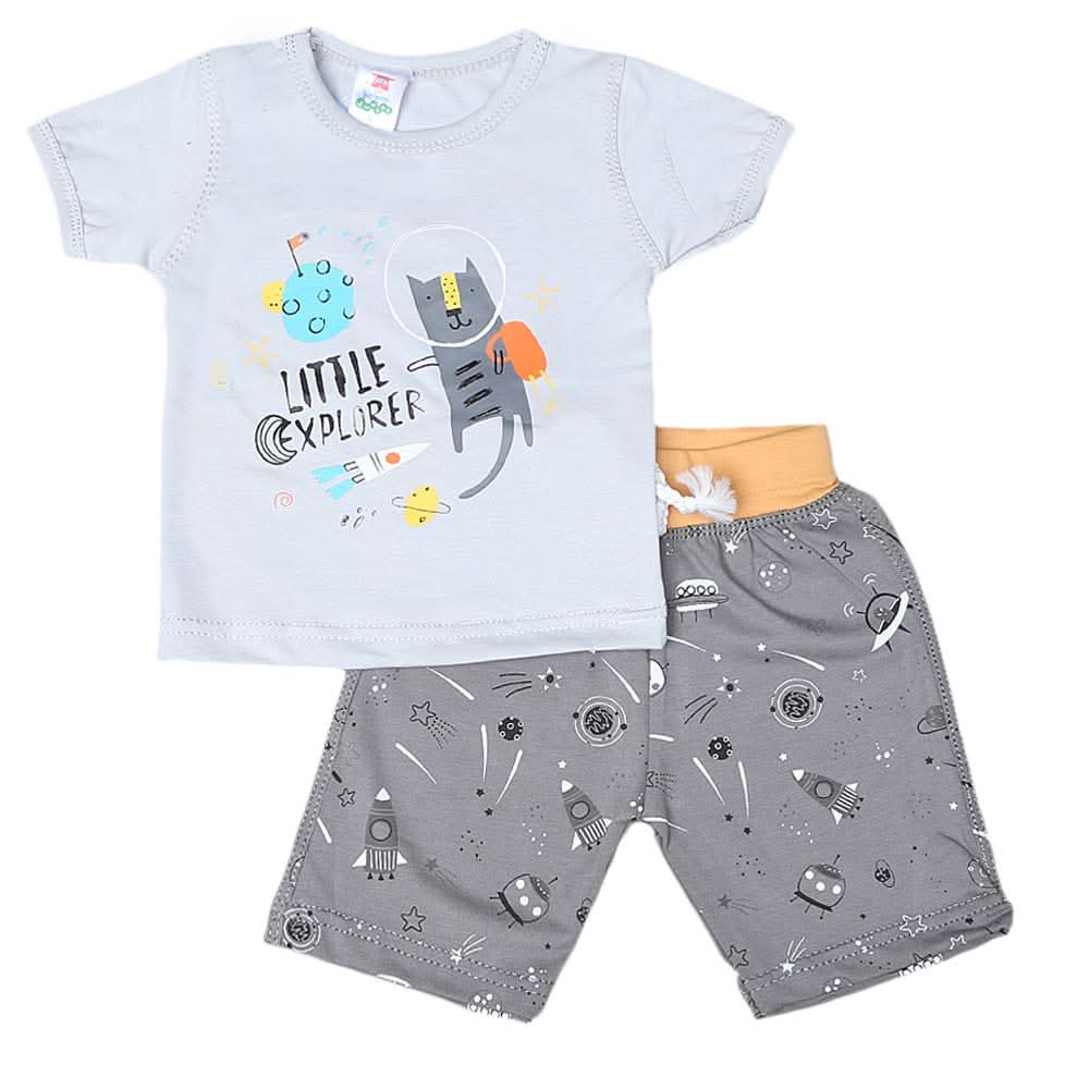Newborn boys 2pcs Suit - Grey, Kids, NB Boys Sets And Suits, Chase Value, Chase Value