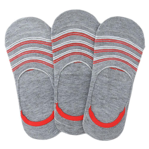 Men's Loafer Socks Pack Of 3 (Z260) - Grey - test-store-for-chase-value