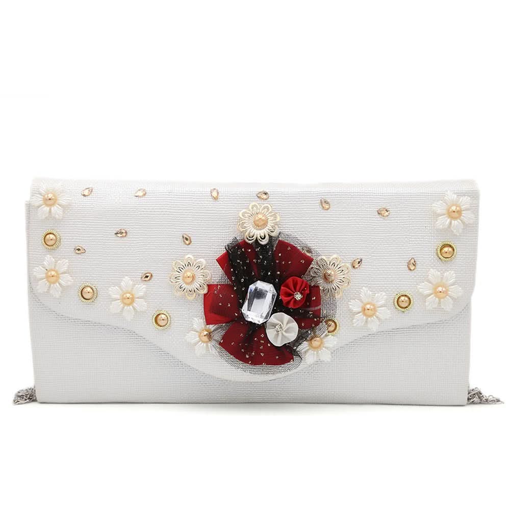 Women's Clutch 9142 - White, Women, Clutches, Chase Value, Chase Value