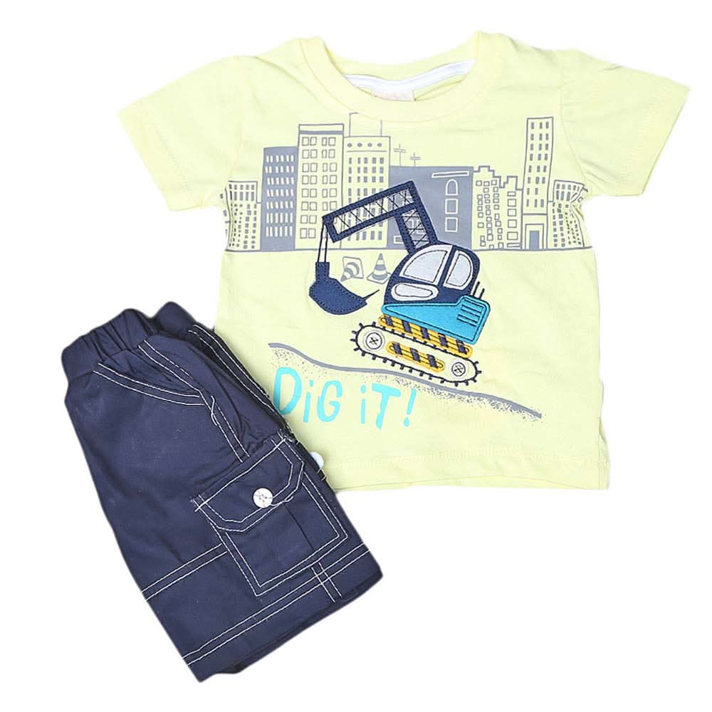 Newborn boys 2pcs Suit - Lemon, Kids, NB Boys Sets And Suits, Chase Value, Chase Value