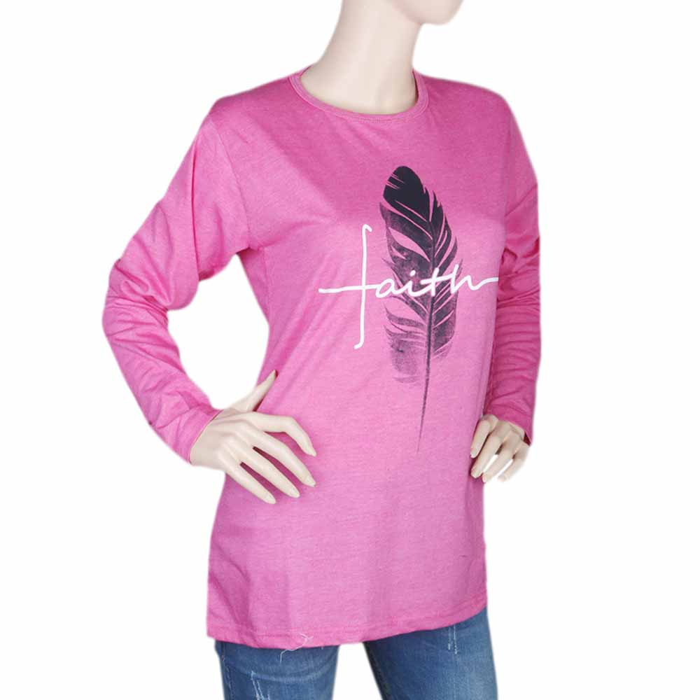 Women's Full Sleeves Printed T-Shirts Pack Of 3 - Multi, Women, T-Shirts And Tops, Chase Value, Chase Value